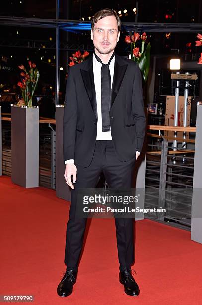 Lars Eidinger attends the 'Hail, Caesar!' premiere during the 66th Berlinale International Film Festival Berlin at Berlinale Palace on February 11,...