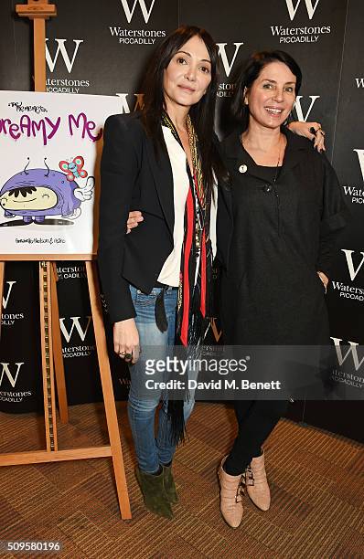 Annabelle Neilson and Sadie Frost attend the launch of Annabelle Neilson's new children's books "Dreamy Me" and "Messy Me" at Waterstones,...