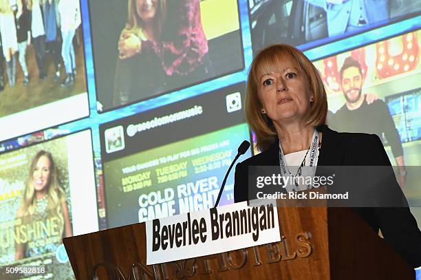 Day 2 Panelist/Moderator Beverlee Brannigan comments during At the Omni Hotel on February 9, 2016 in Nashville, Tennessee.