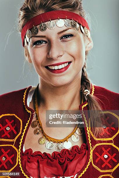 girl in traditional dress - bulgarians stock pictures, royalty-free photos & images