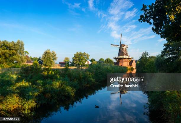 dutch windmill - noord holland stock pictures, royalty-free photos & images