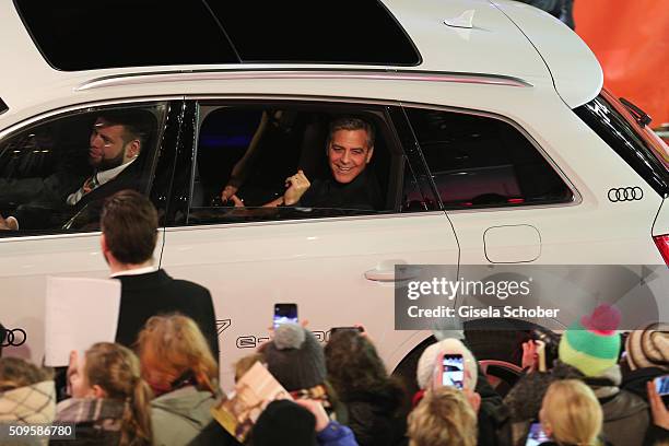 George Clooney attends the 'Hail, Caesar!' premiere during the 66th Berlinale International Film Festival Berlin at Berlinale Palace on February 11,...