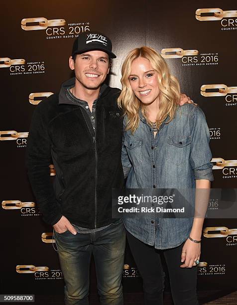 Singers/Songwriters Granger Smith and Logan Brill attend CRS 2016 - Day 2 at the Omni Hotel on February 9, 2016 in Nashville, Tennessee.