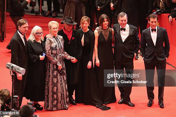 Jury members Lars Eidinger, Brigitte Lacombe, Meryl Streep, Alba Rohrwacher, Malgorzata Szumowska, Nick James, Clive Owen and Festival director...