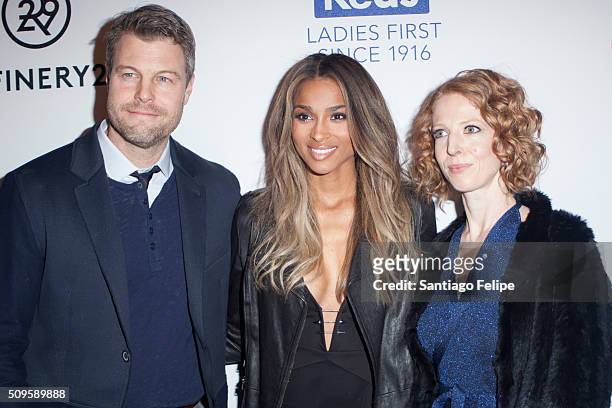 Chris Lindner, Ciara and Emily Culp attend the Keds Centennial Celebration at Center548 on February 10, 2016 in New York City.