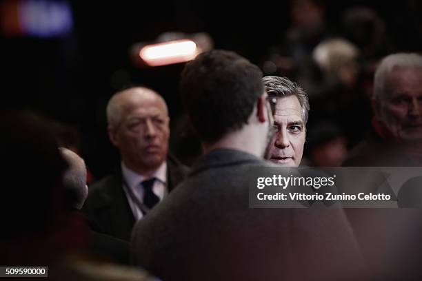 George Clooney attends the 'Hail, Caesar!' premiere during the 66th Berlinale International Film Festival Berlin at Berlinale Palace on February 11,...