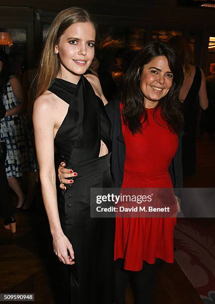 Katie Readman and Daniella Helayel attend a private dinner celebrating the APM Monaco flagship store opening at 34 Grosvenor Square on February 11,...