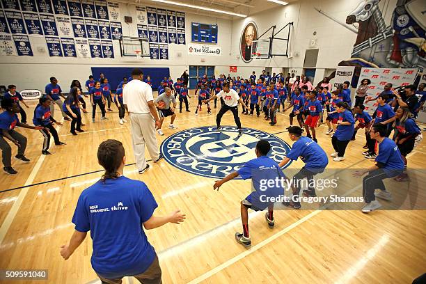 Legend Robert Horry participates during the NBA All-Star Fit Celebration as part of 2016 All-Star Weekend at the Father Henry Carr Catholic Secondary...