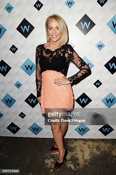 Laura Hamilton attends a celebration of the new TV channel "W," launching on Monday 15th February, at Union Street Cafe on February 11, 2016 in...