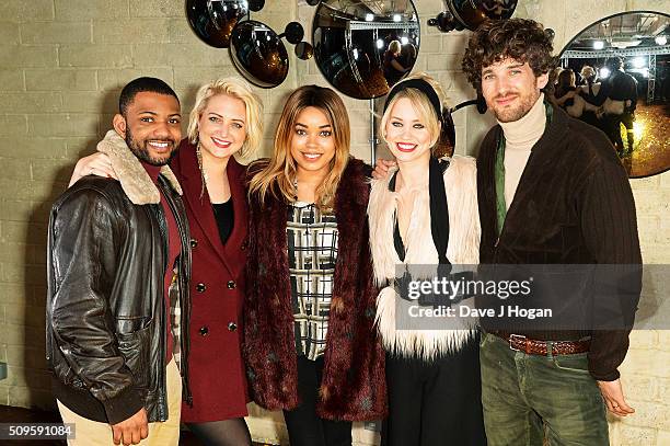 Gill, Chloe Tangney, Dionne Bromfield, Kimberly Wyatt and Max Rogers attend a celebration of the new TV channel "W," launching on Monday 15th...