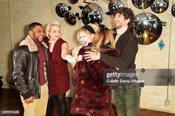 Gill, Chloe Tangney, Kimberly Wyatt, Dionne Bromfield and Max Rogers attend a celebration of the new TV channel "W," launching on Monday 15th...