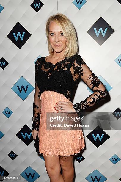 Laura Hamilton attends a celebration of the new TV channel "W," launching on Monday 15th February, at Union Street Cafe on February 11, 2016 in...