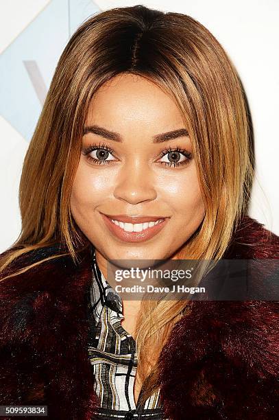 Dionne Bromfield attends a celebration of the new TV channel "W," launching on Monday 15th February, at Union Street Cafe on February 11, 2016 in...