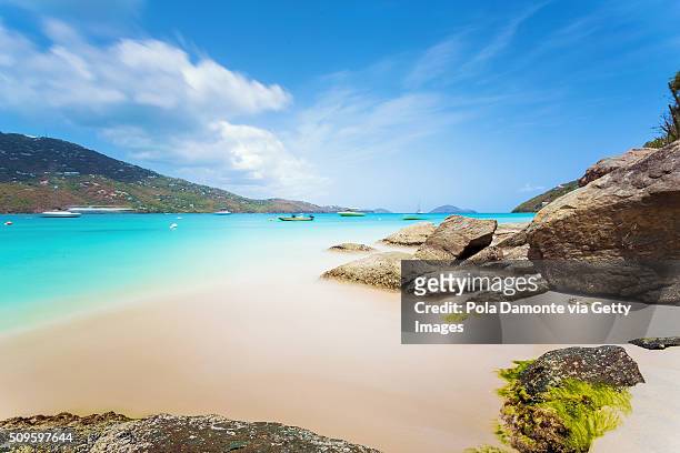 magens bay beach at saint thomas, us virgin islands - magens bay stock pictures, royalty-free photos & images