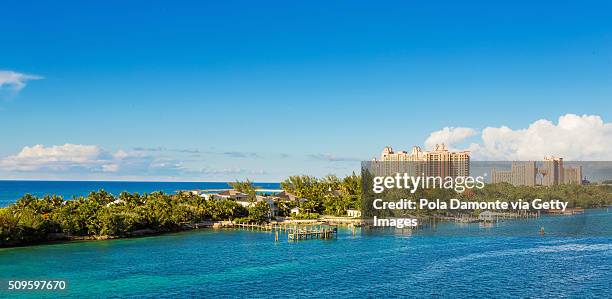 bahamas scenery at nassau, caribbean. - nassau bahamas stock pictures, royalty-free photos & images