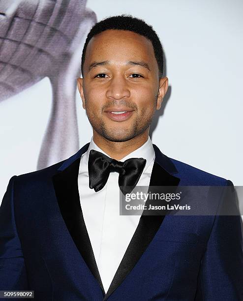 Singer John Legend poses in the press room at the 47th NAACP Image Awards at Pasadena Civic Auditorium on February 5, 2016 in Pasadena, California.