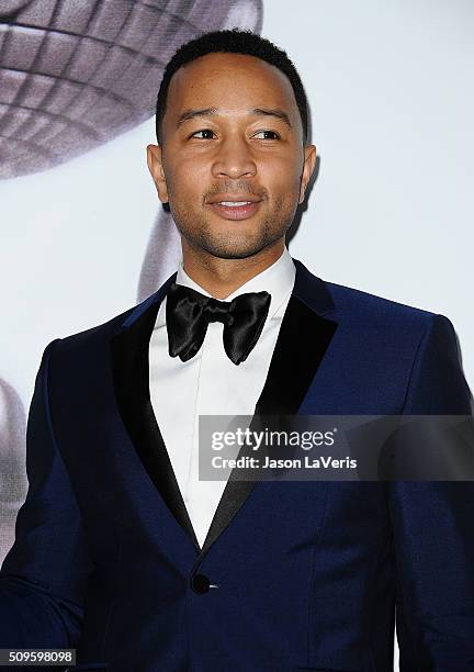 Singer John Legend poses in the press room at the 47th NAACP Image Awards at Pasadena Civic Auditorium on February 5, 2016 in Pasadena, California.