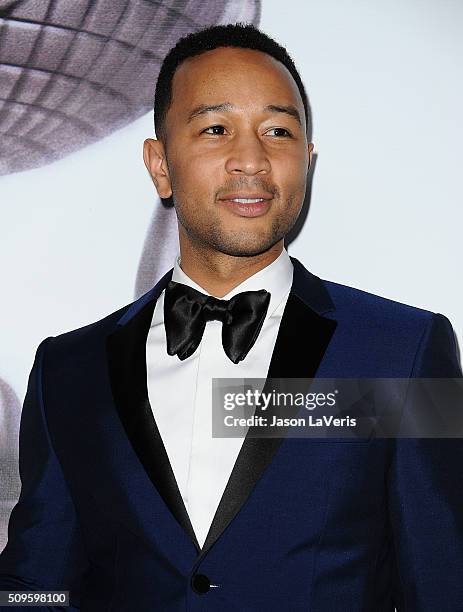 Singer John Legend poses in the press room at the 47th NAACP Image Awards at Pasadena Civic Auditorium on February 5, 2016 in Pasadena, California.