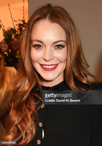 Lindsay Lohan attends an after party celebrating the World Premiere of 'The End Of Longing', written by and starring Matthew Perry, on February 11,...