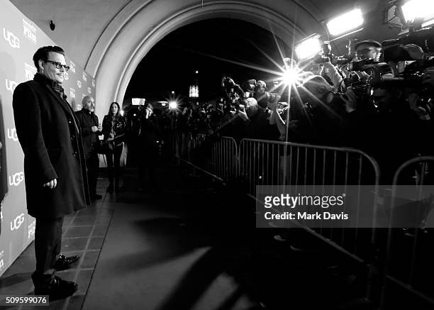 Actor Johnny Depp attends the Maltin Modern Master award tribute during the 31st Santa Barbara International Film Festival at the Arlington Theater...