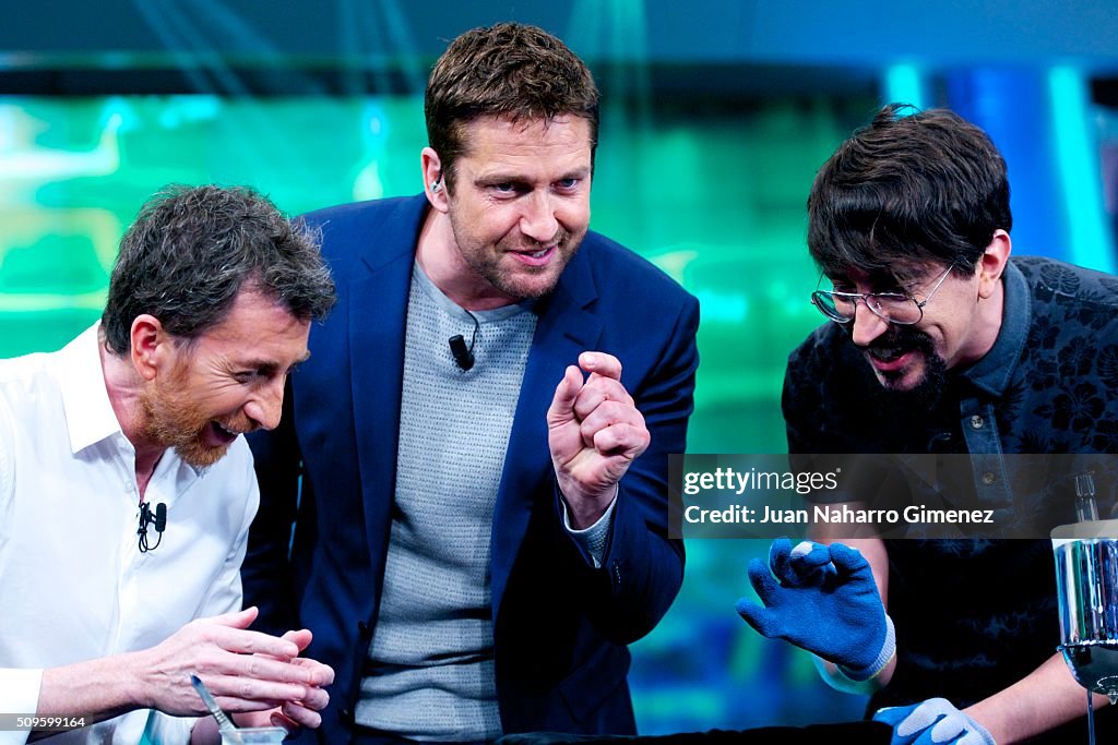 Gerard Butler Attends 'El Hormiguero' Tv Show