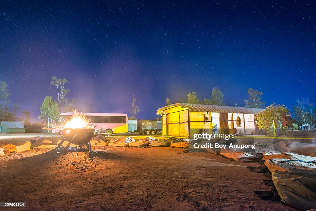 Australian outback camp in Northern Territory.