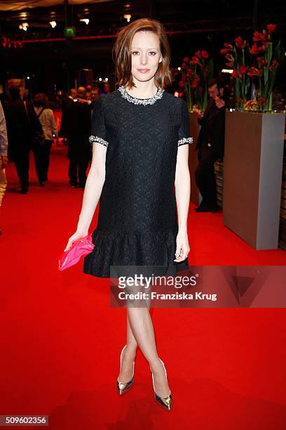 Lavinia Wilson attends the opening party of the 66th Berlinale International Film Festival Berlin at Berlinale Palace on February 11, 2016 in Berlin,...