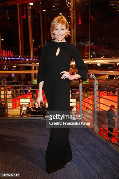 Franziska Weisz attends the opening party of the 66th Berlinale International Film Festival Berlin at Berlinale Palace on February 11, 2016 in...