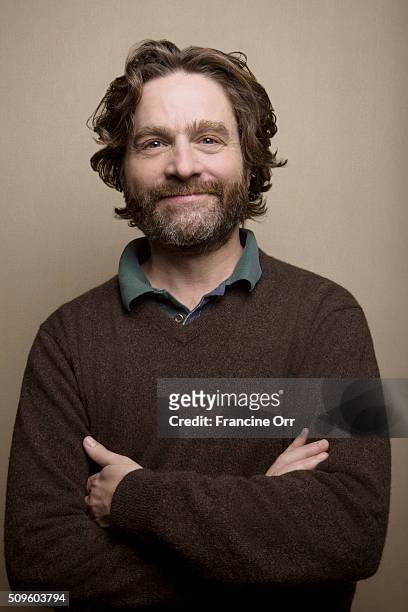 Actor Zach Galifianakis is photographed for Los Angeles Times on January 16, 2016 in Los Angeles, California. PUBLISHED IMAGE. CREDIT MUST READ:...