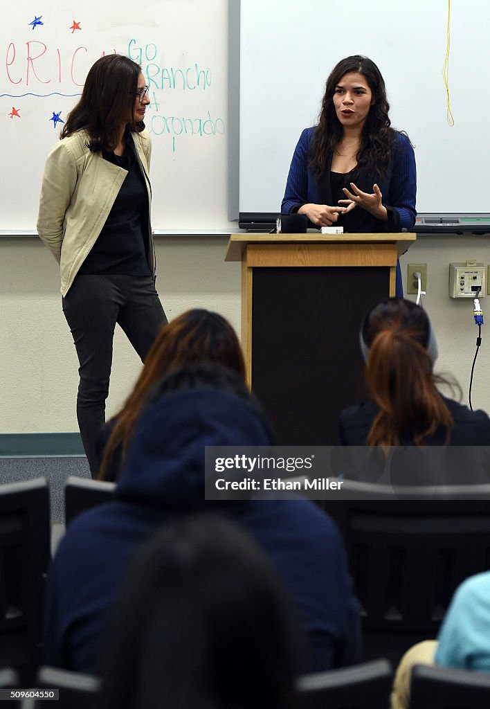 America Ferrera And Voto Latino Meet With Students In Las Vegas Area Ahead Of Nevada Caucuses