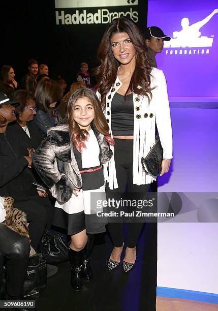 Teresa Giudice and daughter Milania Giudice atend front row at the Rookie USA Presents Kids Rock! - Front Row & Backstage - Fall 2016 New York...