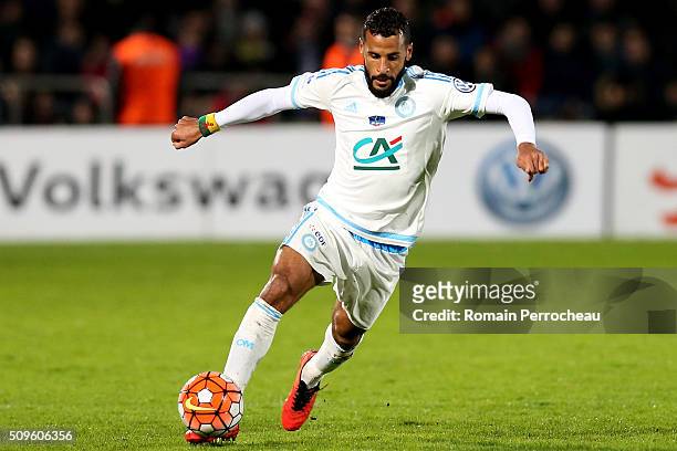 Jacques-Alaixys Romao of Olympique de Marseille in action during the French Cup match between Trelissac FC and Olympique de Marseille at Stade...