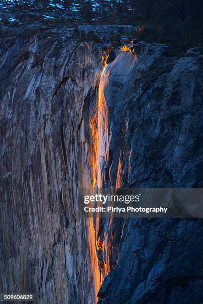 yosemite firefall - firefall - fotografias e filmes do acervo