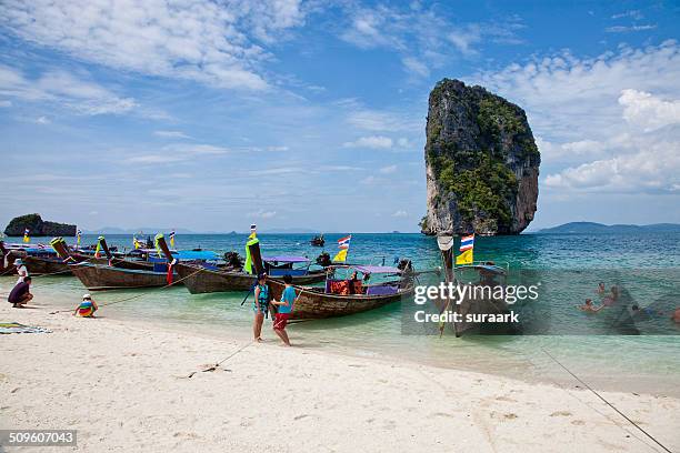poda island, krabi, thailand. - koh poda stock pictures, royalty-free photos & images