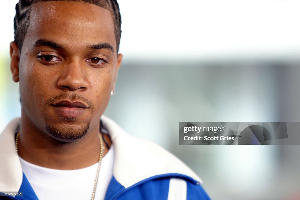 Rapper Young Rome appears on stage during MTV's Total Request Live at