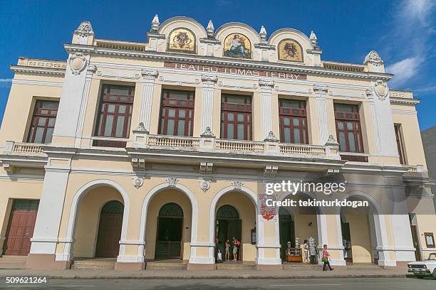 tomas terry theatre in cienfuegos cuba - cienfuegos bildbanksfoton och bilder