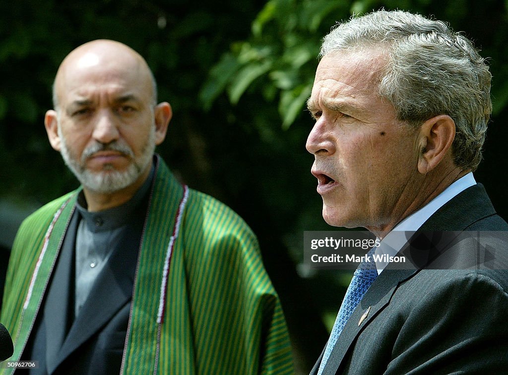 President Bush Meets With Afghan President Karzai