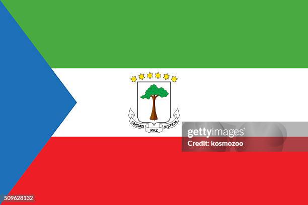 stockillustraties, clipart, cartoons en iconen met flag equatorial guinea - equatorial guinea