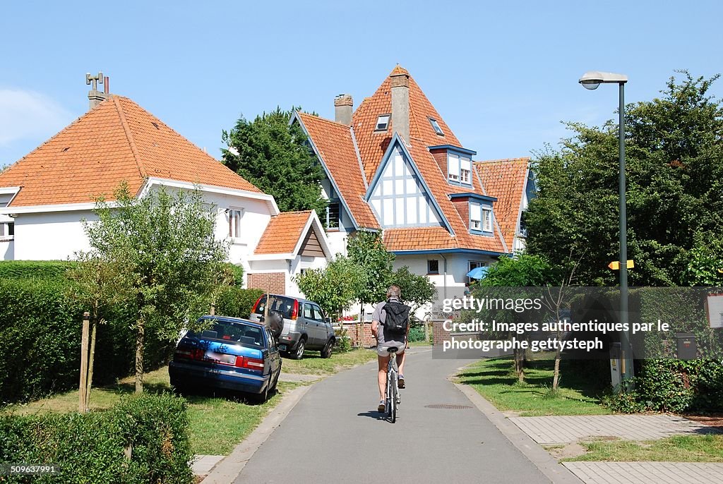 Walking on residential area