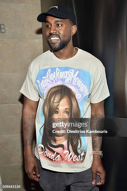 Kanye West attends Kanye West Yeezy Season 3 on February 11, 2016 in New York City.