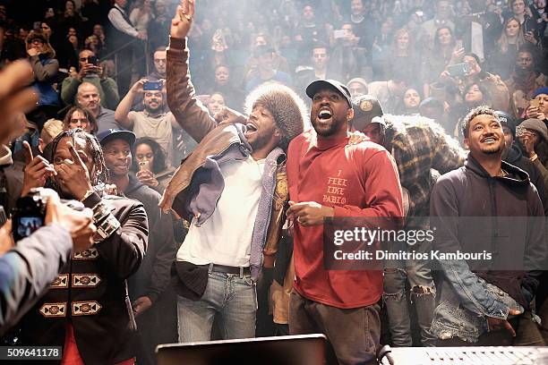 Kanye West performs during Kanye West Yeezy Season 3 on February 11, 2016 in New York City.