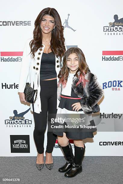Milania Giudice and Teresa Giudice pose backstage at the Rookie USA Presents Kids Rock! Fall 2016 fashion show during New York Fashion Week: The...