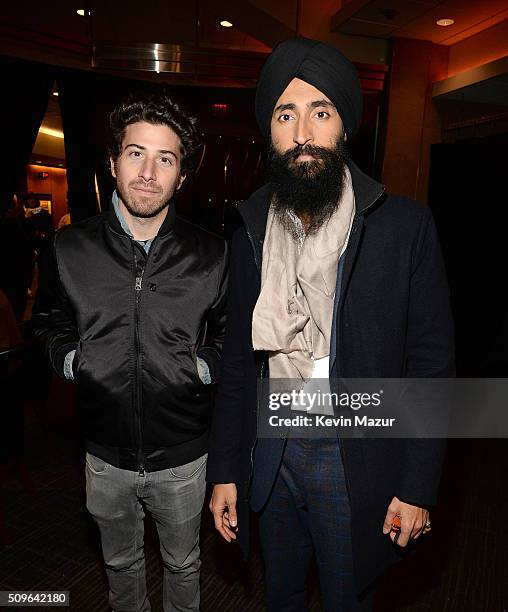 Jake Hoffman and Waris Ahluwalia attend Kanye West Yeezy Season 3 at Madison Square Garden on February 11, 2016 in New York City.