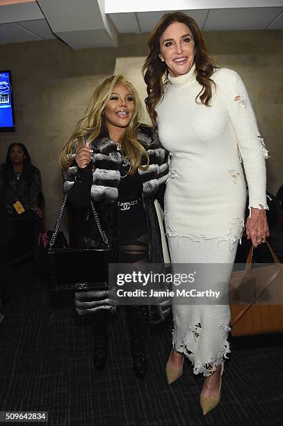 Lil' Kim and Caitlyn Jenner attend Kanye West Yeezy Season 3 on February 11, 2016 in New York City.