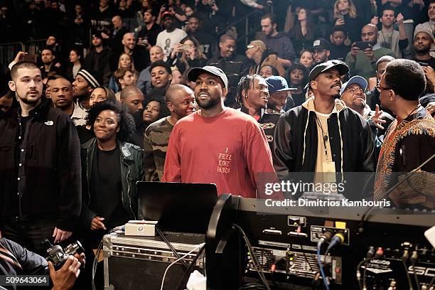 Kanye West performs during Kanye West Yeezy Season 3 on February 11, 2016 in New York City.