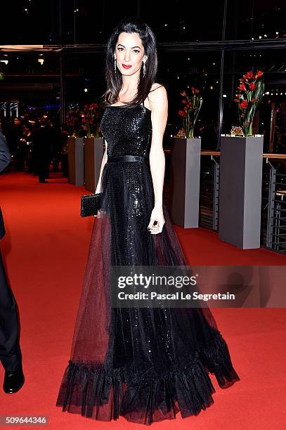 Amal Clooney attends the 'Hail, Caesar!' premiere during the 66th Berlinale International Film Festival Berlin at Berlinale Palace on February 11,...