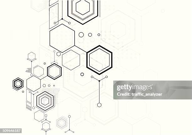 abstract technical background - hexagon pattern stock illustrations