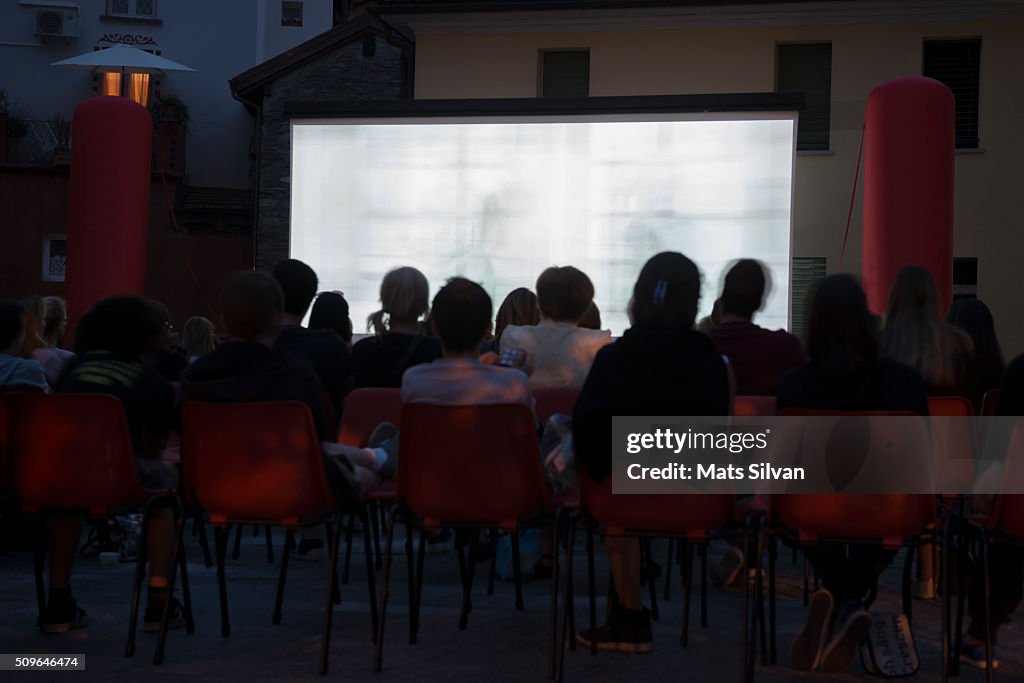 Projection Screen At Night