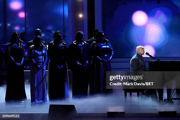 Gospel musician Anthony Brown performs onstage during BET Celebration Of Gospel 2016 at Orpheum Theatre on January 9, 2016 in Los Angeles, California.