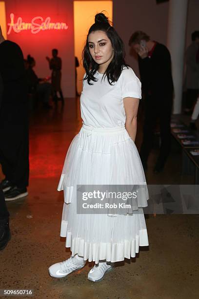 Charlotte Emma Aitchison, aka Charli XCX attends the Adam Selman fashion show during Fall 2016 MADE Fashion Week at Milk Studios on February 11, 2016...